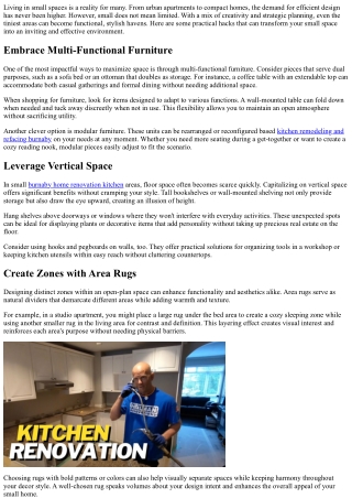 Reimagining Small Spaces: Clever Design Hacks That Work Wonders.