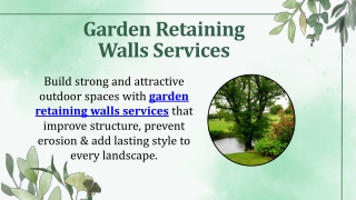 Garden Retaining Walls Services