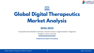 Global Digital Therapeutics Market Analysis 2024-2032