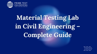 Material Testing Lab in Civil Engineering