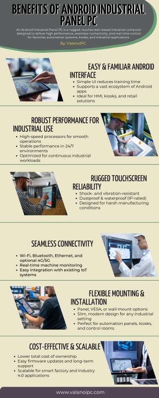 Top Benefits of Android Industrial Panel PC – A Smart Industrial Solution by ValanoIPC