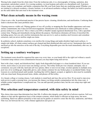 Waxing Academy Practice: Hygiene and Safety Essentials