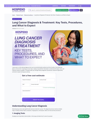Lung Cancer Diagnosis & Treatment Guide | HOSPIDIO