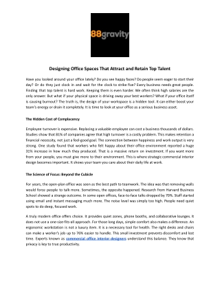 Commercial Interior Designers in Gurgaon Experts