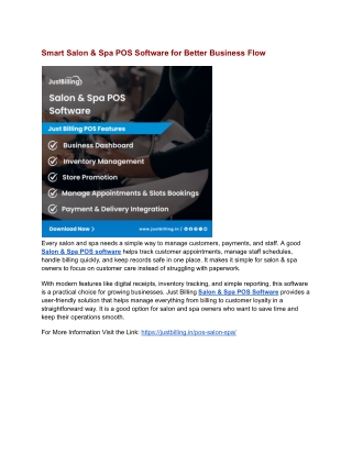 Smart Salon & Spa POS Software for Better Business Flow