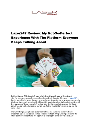 Lazer247 Login – Access the Official Laser247 Page