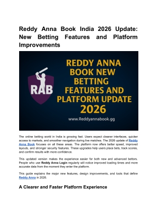 Reddy Anna Book India 2026 Update New Betting Features and Platform (2)