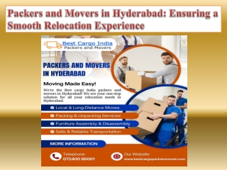 Packers and Movers in Hyderabad Ensuring a Smooth Relocation Experience