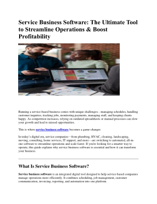 Service Business Software