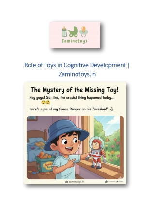 Role of Toys in Cognitive Development | Zaminotoys.in