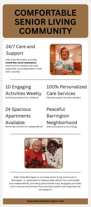 Infographic - Comfortable Senior Living Community