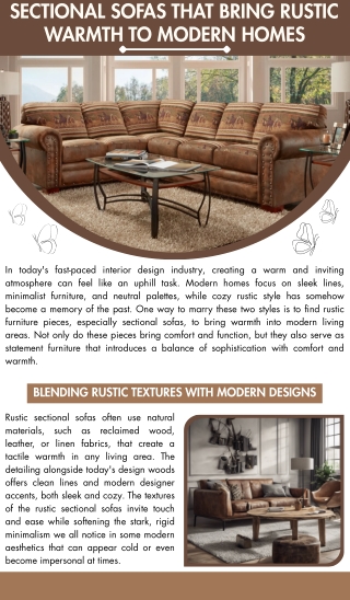 Sectional Sofas That Bring Rustic Warmth to Modern Homes