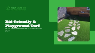 Kid-friendly playground turf installation