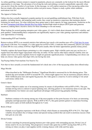 Real Benefits Await! Discover the Leading Paying Online Slots Today!