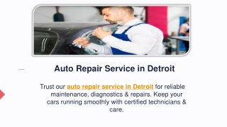 Auto Repair Service in Detroit