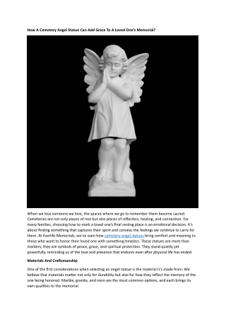 Cemetery Angel Statue