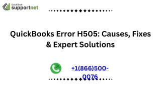 QuickBooks Error H505 Causes, Fixes & Expert Solutions