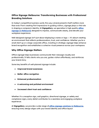 Office Signage Melbourne -  Sign Gallery