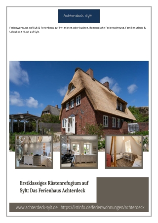 Bestes Ferienhaus auf Sylt