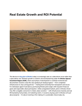 Real Estate Growth and ROI Potential