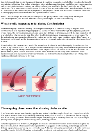 Advanced Techniques Powering Non-Surgical CoolSculpting