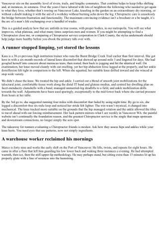 Chiropractor Vancouver WA: Patient Success Stories