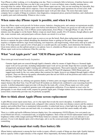 What are the benefits of choosing a independent iPhone repair shop in the area?