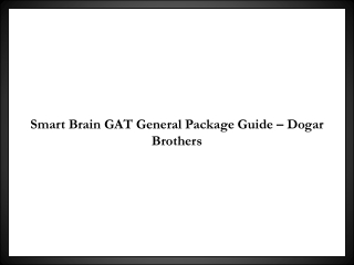 Best Smart Brain GAT Test Package - Dogar Brothers