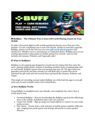 Gaming App To Earn Amazon, Walmart, And Target Gift Cards