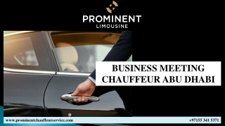 BUSINESS MEETING CHAUFFEUR ABU DHABI