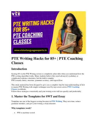 PTE Writing Hacks for 85  | PTE Coaching Classes