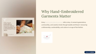 Sustainable Style: The Beauty and Purpose of Hand Embroidery