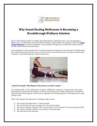 Sound healing Melbourne