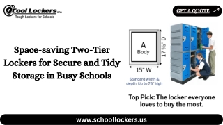 Space-saving Two-Tier Lockers for Secure and Tidy Storage in Busy Schools