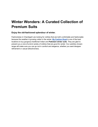 Winter Wonders_ A Curated Collection of Premium Suits