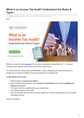 cajdshah.com-What is an Income Tax Audit Understand the Rules  Types