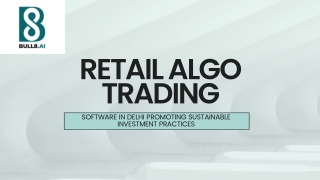 Retail Algo Trading Software in Delhi Promoting Sustainable Investment Practices