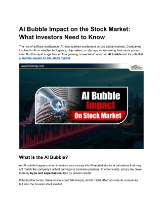 AI Bubble Impact on the Stock Market What Investors Need to Know