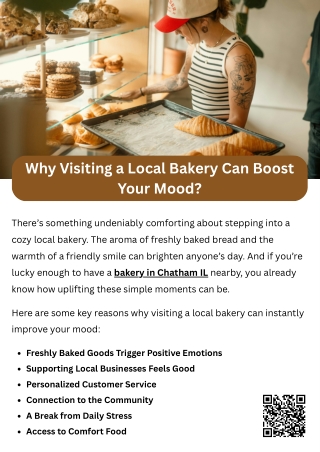 Why Visiting a Local Bakery Can Boost Your Mood?