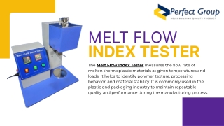 Melt flow index tester