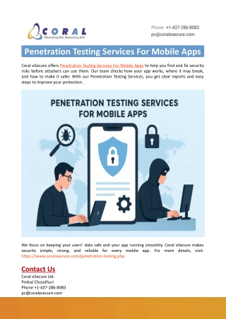 Penetration Testing Services For Mobile Apps
