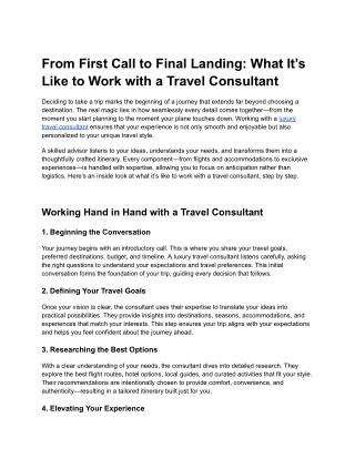 From First Call to Final Landing_ What It’s Like to Work with a Travel Consultant