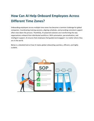 How Can AI Help Onboard Employees Across Different Time Zones?