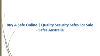 Buy A Safe Online _ Quality Security Safes For Sale - Safes Australia