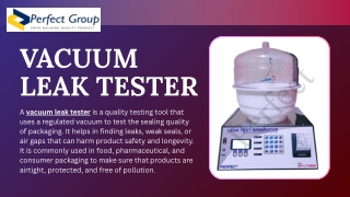 Vacuum leak tester