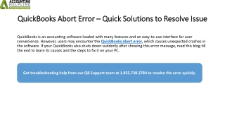 Simple Steps to Fix QuickBooks Abort Error