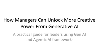 How Managers Can Unlock More Creative Power From Generative AI