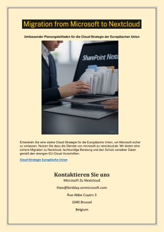 Umfassender Planungsleitfaden für die Cloud