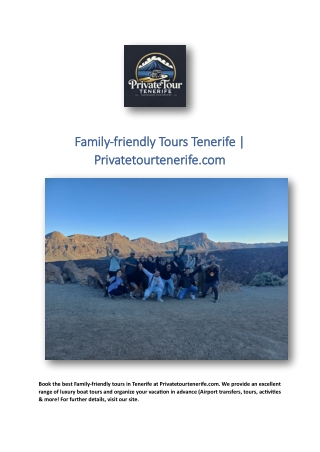 Family-friendly Tours Tenerife | Privatetourtenerife.com