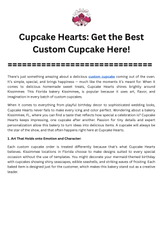 Cupcake Hearts Get the Best Custom Cupcake Here!